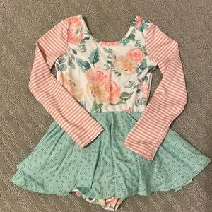 Cheeky Plum Foral Leotard, Size 3T